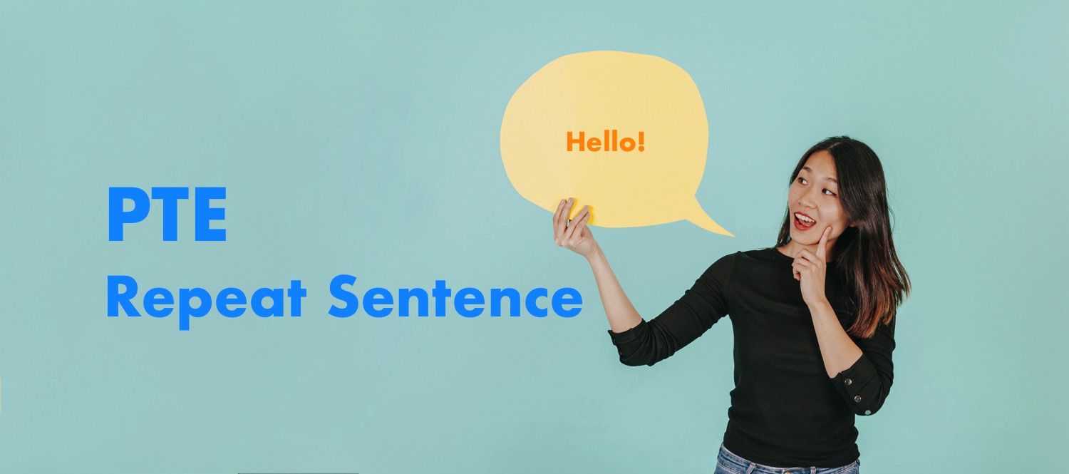 PTE Repeat Sentence with three different methods: listen and visualize, write first half of the sentence and write first letter of each word.